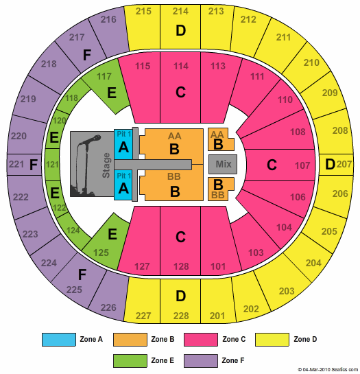 Climate Pledge Arena Tim McGraw Zone Seating Chart